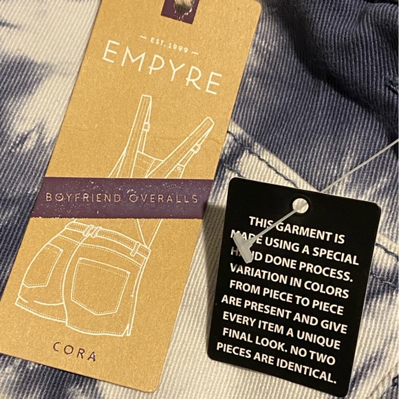 New EMPYRE Tie Dye Boyfriend Overalls - Picture 6 of 7